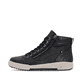 Baskets montantes Rieker noires pour femme W0164-00 en cuir lisse. Côté extérieur de la chaussure.