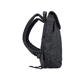 Sac à dos Rieker H5100-01 noir avec fermeture velcro, compartiment rembourré pour ordinateur portable et bretelles ajustable. Côté droit.