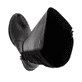 Schwarze Rieker Damen Hochschaftstiefel Z9564-00 aus Glattleder. Schuh von oben, liegend.
