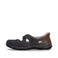 Graue Rieker Ballerinas 46352-45 aus Glattleder mit praktischer easy in Funktion. Schuh Außenseite.
