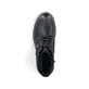 Schwarze Rieker Damen Schnürstiefel 94712-00 mit wasserabweisender TEX-Membran. Schuh von oben.