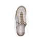 Mocassins Rieker beiges pour femme 43665-64 en cuir lisse. Chaussure vue de dessus.