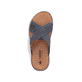 Blaue Rieker Herren Pantoletten 21491-14 mit der Komfortweite G 1/2. Schuh von oben.