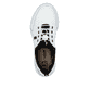 Weiße vegane Rieker Damen Sneaker Low M6062-80 mit einem Gummizug. Schuh von oben.