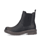 
Asphaltschwarze Rieker Damen Chelsea Boots 78292-00 mit einer robusten Profilsohle. Schuh Außenseite