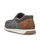 Mocassins Rieker gris homme 11954-45 avec coutures modernes élégantes. Chaussure vue de l'arrière.