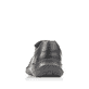 Schwarze Rieker Herren Slipper 03064-01 mit einem Gummizug sowie Extraweite H. Schuh von hinten.