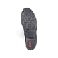 
Tiefschwarze Rieker Damen Hochschaftstiefel 93157-00 mit einer robusten Profilsohle. Schuh Laufsohle