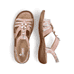 Rosane Rieker Damen Riemchensandalen 60855-31 mit Schmuckelementen. Schuh von oben, liegend.