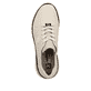 Beige Rieker Damen Sneaker Low M4903-61 aus Glattleder mit einer Schnürung. Schuh von oben.