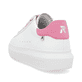 Weiße Rieker Damen Sneaker Low W1201-82 mit einer Schnürung. Schuh von hinten.