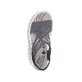 Blaue Rieker Damen Trekkingsandalen 68888-14 mit einem Gummizug. Schuh von oben.