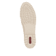 Beige Rieker Damen Loafer 45300-62 mit Gummizug sowie schmaler Passform E 1/2. Schuh Laufsohle.