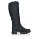 Asphaltschwarze Rieker Damen Hochschaftstiefel Y4760-00 mit einer leichten Sohle. Schuh Innenseite
