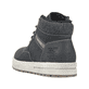
Asphaltschwarze Rieker Herren Schnürschuhe 30741-00 mit Schnürung und Reißverschluss. Schuh von hinten