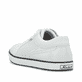 Weiße Rieker Herren Schnürschuhe 19603-80 mit modernen Ziernähten. Schuh von hinten.