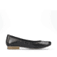 Schwarze Rieker Ballerinas 51994-01 mit einer extra weichen Decksohle. Schuh Innenseite.
