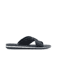 Blaue Rieker Herren Pantoletten 21098-14 mit Komfortweite G sowie leichter Sohle. Schuh Innenseite.