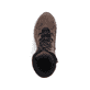 Braune Rieker Damen Schnürstiefel M9640-26 mit wasserabweisender TEX-Membran. Schuh von oben.