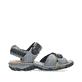 Blaue Rieker Damen Trekkingsandalen 68851-14 mit einem Klettverschluss. Schuh Innenseite.