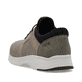 Beige Rieker Herren Slipper 19556-64 mit einem Gummizug sowie Komfortweite G 1/2. Schuh von hinten.