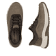 Braune Rieker Herren Slipper 11055-25 mit easy Hineinschlüpf-Möglichkeit. Schuh von oben, liegend.