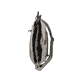 Sac Ã  main Rieker H1481-42 en gris avec compartiment intérieur, fermeture éclair et poche pour téléphone portable. Ouvert.