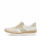 Chaussons Rieker beiges pour femme N42G5-60 avec option slip-in facile. Côté extérieur de la chaussure.