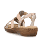 Rosane Rieker Damen Riemchensandalen 60855-31 mit Schmuckelementen. Schuh von hinten.