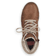 
Nussbraune Rieker Damen Schnürstiefel Y7428-22 mit einer robusten Profilsohle. Schuh von oben