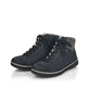 
Ozeanblaue Rieker Damen Schnürschuhe Z4243-14 mit einer robusten Profilsohle. Schuhpaar schräg.