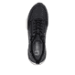 Schwarze Rieker Damen Sneaker Low W2504-00 mit einem Reißverschluss. Schuh Laufsohle.
