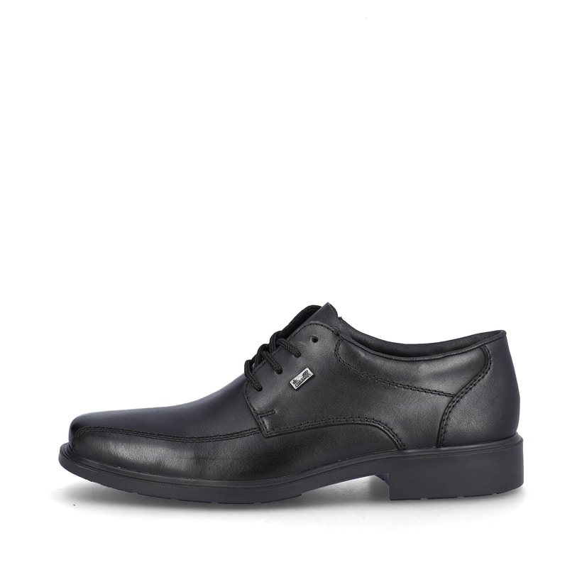 
Mitternachtsschwarze Rieker Herren Schnürschuhe B0013-00 mit einer leichten Sohle. Schuh Außenseite