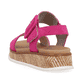 Rosane Rieker Damen Riemchensandalen W0800-31 mit einer Plateausohle. Schuh von hinten.