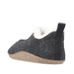 
Asphaltschwarze Rieker Damen Clogs 66350-00 sowie einer flexiblen und leichten Sohle. Schuh von hinten