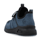 
Königsblaue Rieker Damen Slipper M4970-14 mit einer schockabsorbierenden Sohle. Schuh von hinten