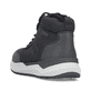 Schwarze Rieker Herren Schnürstiefel 06030-01 aus Rauleder. Schuh von hinten.