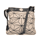 Rieker Damen Handtasche H1316-62 in Braunbeige-Schwarz aus Kunstleder mit Reißverschluss. Handtasche Vorderseite.