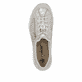 Metallische Rieker Damen Slipper L32P6-90 mit Deko-Reißverschluss sowie Gummizug. Schuh von oben.