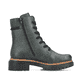 
Vanillebeige Rieker Damen Biker Boots 72634-60 mit Schnürung und Reißverschluss. Schuh seitlich schräg