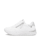 Weiße Rieker Damen Sneaker Low W2402-80 mit einem Reißverschluss. Schuh Außenseite.