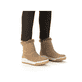 Asphaltschwarze Rieker Damen Hochschaftstiefel Y4760-00 mit einer leichten Sohle. Schuh Innenseite