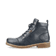 
Marineblaue Rieker Damen Schnürstiefel 73500-14 mit einer robusten Profilsohle. Schuh Außenseite