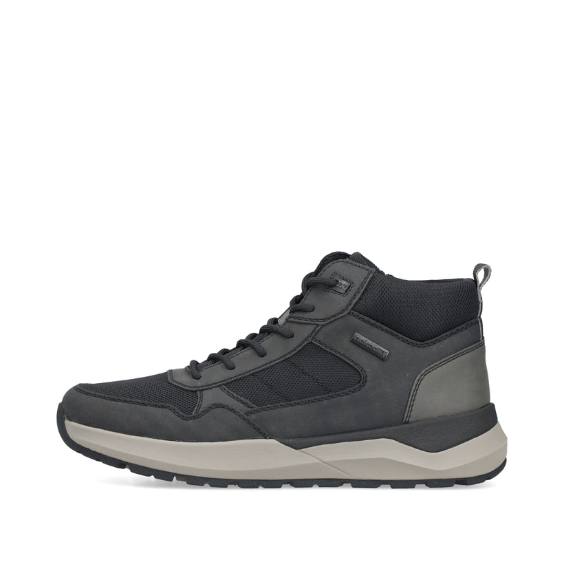 Schwarze Rieker Herren Schnürstiefel 06020-00 mit wasserabweisender TEX-Membran. Schuh Außenseite.