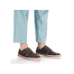 Graue Rieker Herren Schnürschuhe B2310-45 mit der Komfortweite G 1/2. Schuh am Fuß.