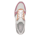 Beige vegane Rieker Damen Sneaker Low N9303-90 mit einer Schnürung. Schuh von oben.