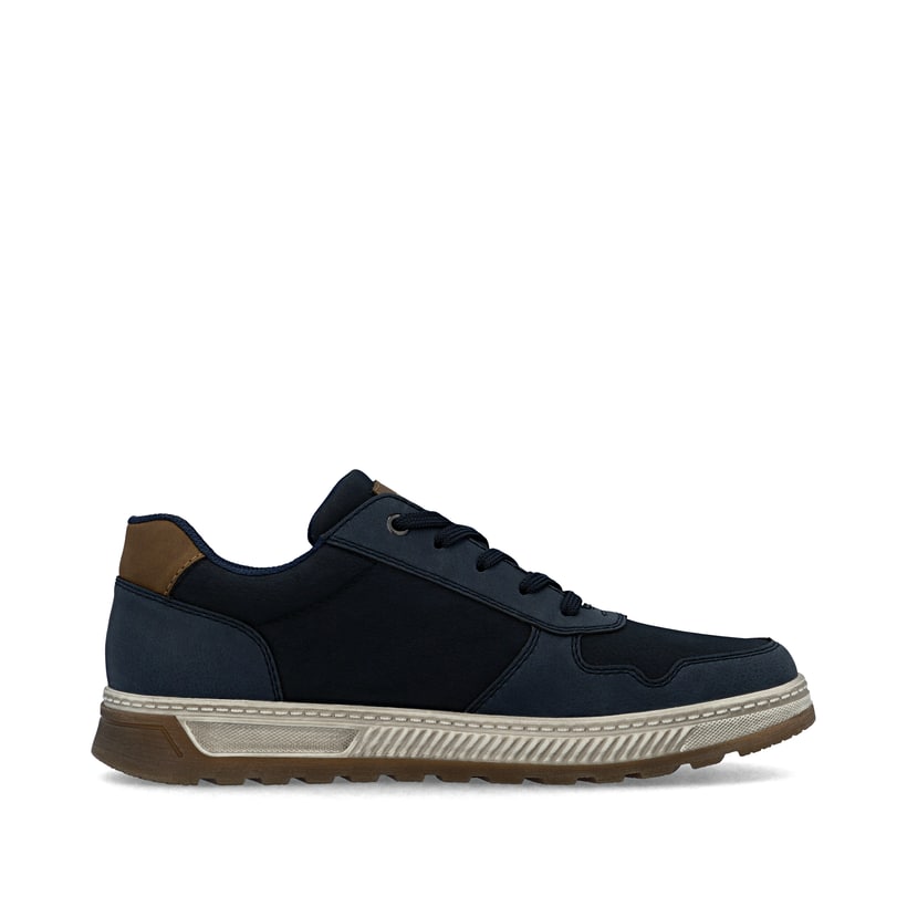 Marineblaue Rieker Herren Sneaker Low 37029-14 mit einer robusten Profilsohle. Schuh Innenseite