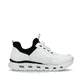 Weiße vegane Rieker Damen Sneaker Low M6062-80 mit einem Gummizug. Schuh Innenseite.