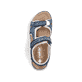 Blaue Rieker Damen Trekkingsandalen 64066-14 mit einem Klettverschluss. Schuh von oben.