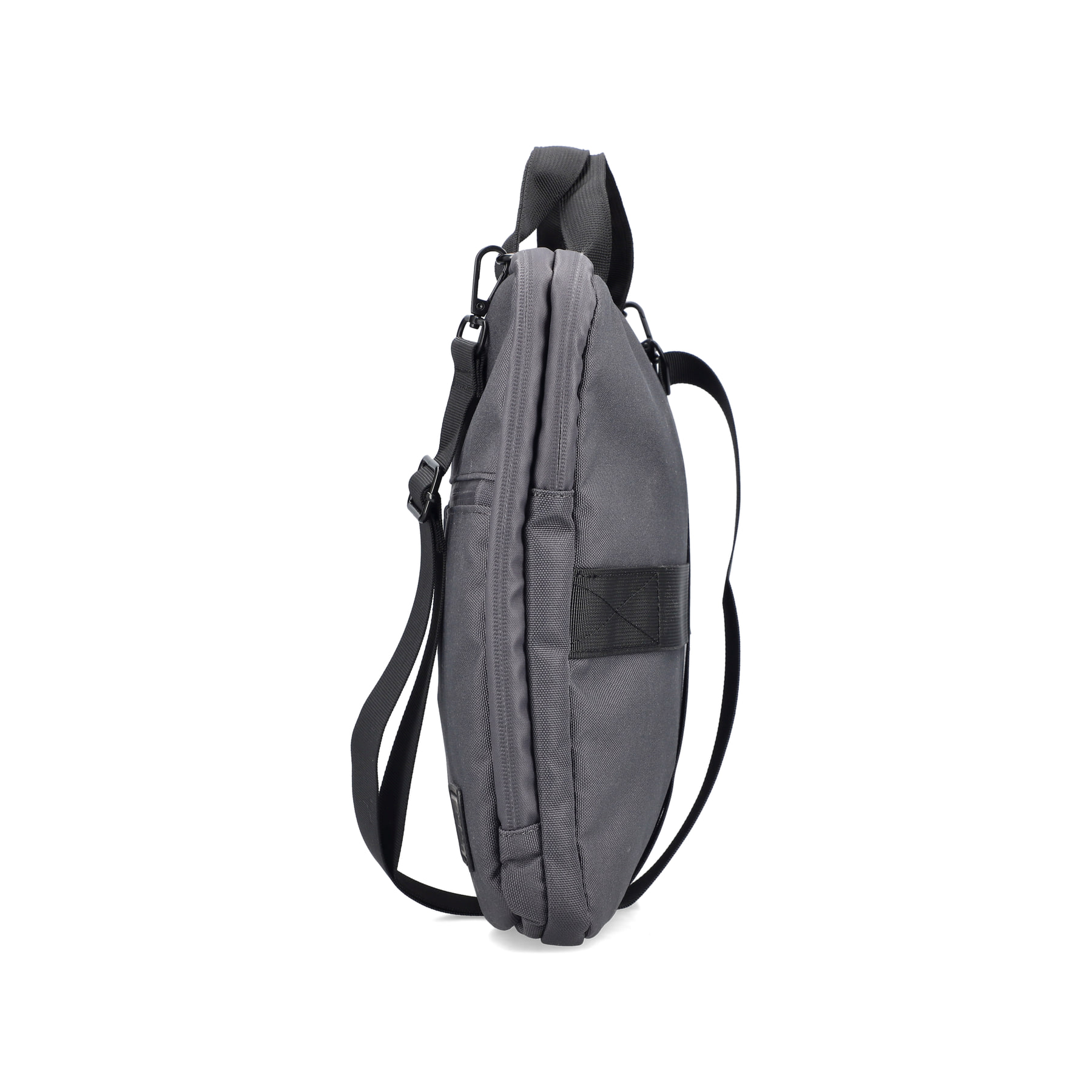 Sac pour ordinateur portable Rieker H5000-42 en gris avec grand espace de rangement, bandoulière amovible et fermeture éclair. Côté droit.
